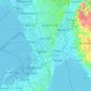 Topografisk kart Mandaluyong, høyde, relieff