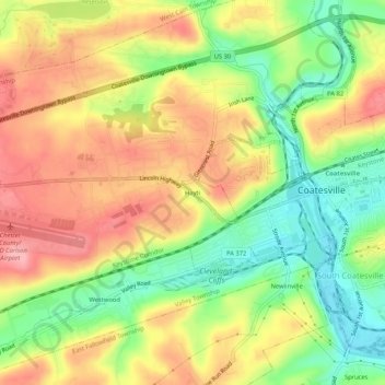 Topografisk kart Hayti, høyde, relieff
