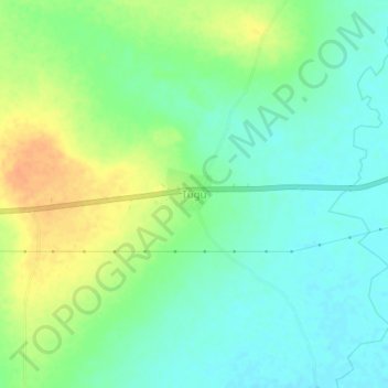 Topografisk kart Tugu, høyde, relieff