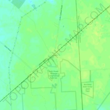 Topografisk kart Golts, høyde, relieff