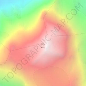Topografisk kart Mount Hunter, høyde, relieff