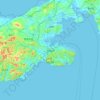 Topografisk kart 大连市, høyde, relieff
