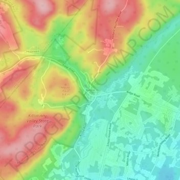 Topografisk kart Russia, høyde, relieff