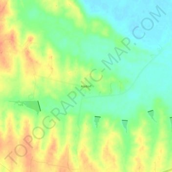 Topografisk kart Alsdorf, høyde, relieff