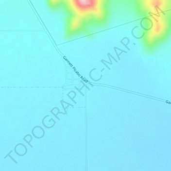 Topografisk kart Gannett, høyde, relieff
