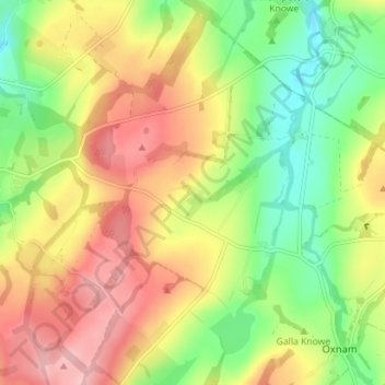 Topografisk kart Thickside, høyde, relieff