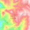 Topografisk kart Paccarectambo, høyde, relieff