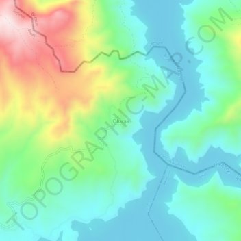 Topografisk kart Olucak, høyde, relieff