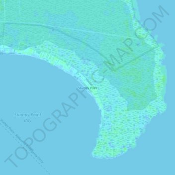 Topografisk kart Stumpy Point, høyde, relieff