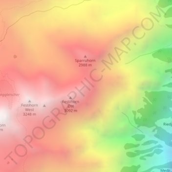 Topografisk kart P3014, høyde, relieff