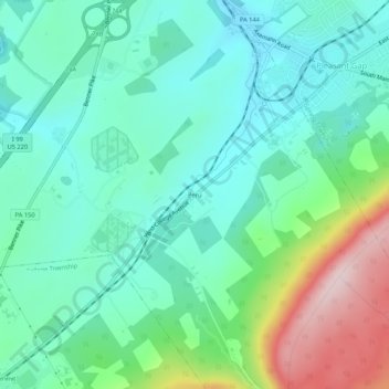 Topografisk kart Peru, høyde, relieff