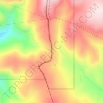 Topografisk kart Lemhi Pass, høyde, relieff