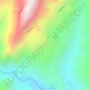 Topografisk kart Maco, høyde, relieff