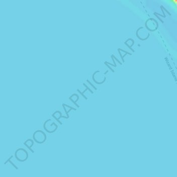 Topografisk kart Deepest point -592m, høyde, relieff