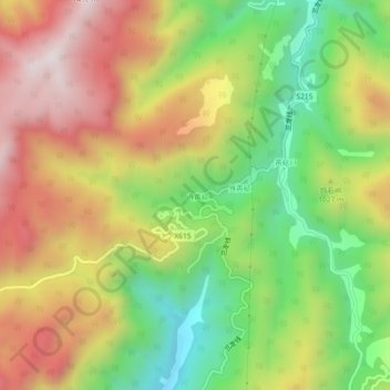 Topografisk kart 内黄, høyde, relieff