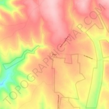 Topografisk kart Moon, høyde, relieff