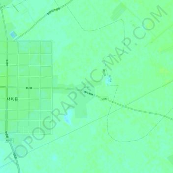 Topografisk kart Shiyan, høyde, relieff