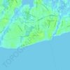 Topografisk kart Dennis Port, høyde, relieff