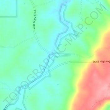 Topografisk kart Clints Well, høyde, relieff