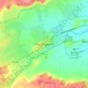 Topografisk kart Theddingworth, høyde, relieff
