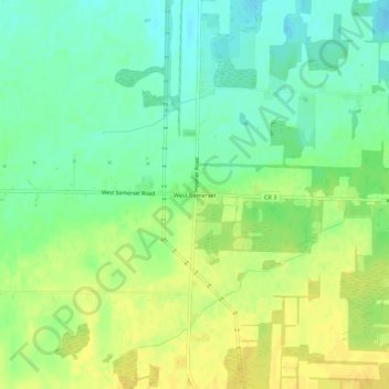 Topografisk kart West Somerset, høyde, relieff