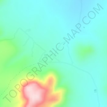 Topografisk kart Bishop Place, høyde, relieff