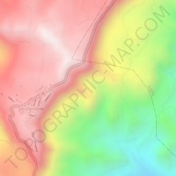 Topografisk kart Sumera, høyde, relieff