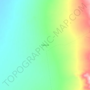 Topografisk kart Newhouse, høyde, relieff