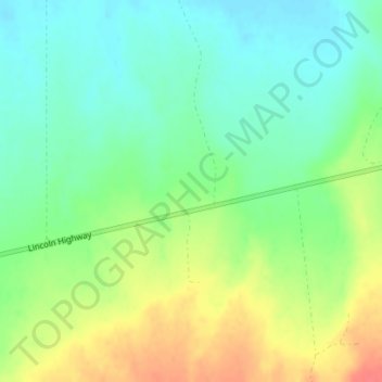 Topografisk kart Great Basin, høyde, relieff