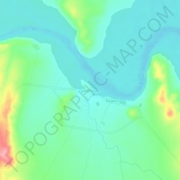 Topografisk kart Şahintepe, høyde, relieff