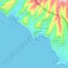 Topografisk kart Los Caideros, høyde, relieff