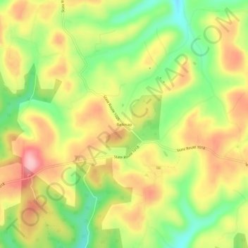 Topografisk kart Belknap, høyde, relieff