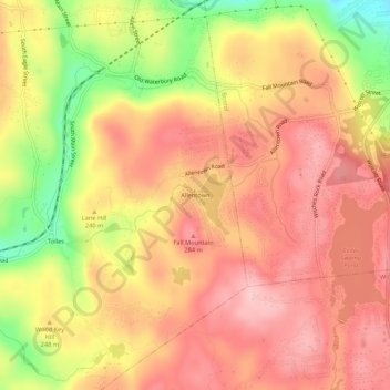 Topografisk kart Allentown, høyde, relieff