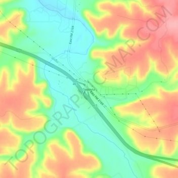 Topografisk kart Segovia, høyde, relieff