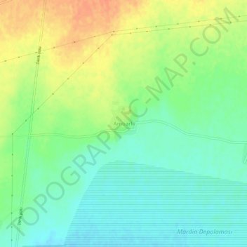 Topografisk kart Ambarlı, høyde, relieff