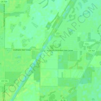 Topografisk kart Arundel, høyde, relieff