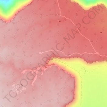 Topografisk kart Gooseberry Mesa, høyde, relieff