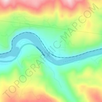 Topografisk kart Lenore, høyde, relieff
