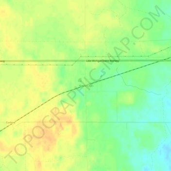 Topografisk kart Gould City, høyde, relieff