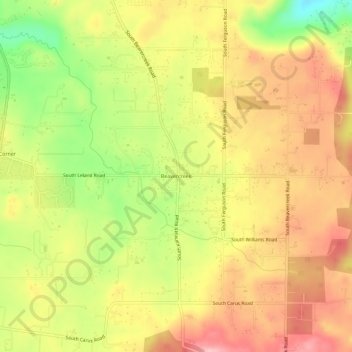 Topografisk kart Beavercreek, høyde, relieff