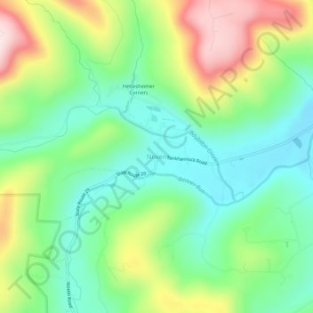 Topografisk kart Noxen, høyde, relieff