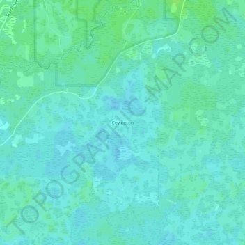 Topografisk kart Covington, høyde, relieff