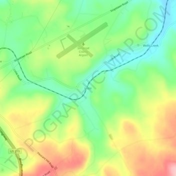 Topografisk kart Listie, høyde, relieff