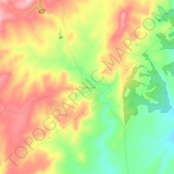 Topografisk kart Karakuyu, høyde, relieff