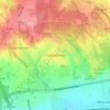 Topografisk kart Little Warley, høyde, relieff