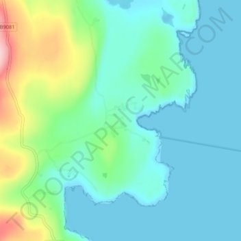 Topografisk kart Aywick, høyde, relieff
