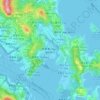 Topografisk kart Tseung Kwan O, høyde, relieff