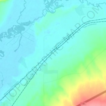 Topografisk kart Weso, høyde, relieff