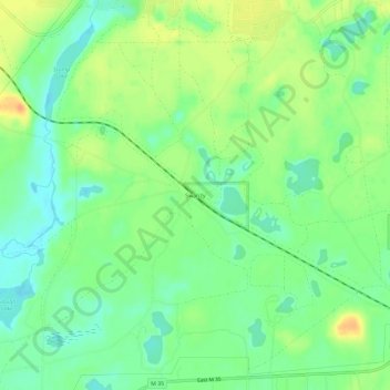 Topografisk kart Swanzy, høyde, relieff