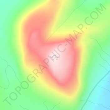 Topografisk kart Farrmheall, høyde, relieff
